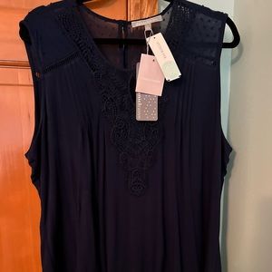 Lace detail tank top